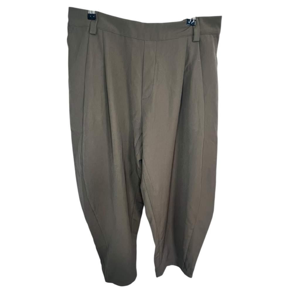 Halara Brown High Waisted Wide Leg Pants With Stretchy Waist